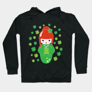 St. Patrick Day Irish Kokeshi Hoodie